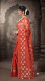 Orange Blossom Printed Designer Saree - Image 4